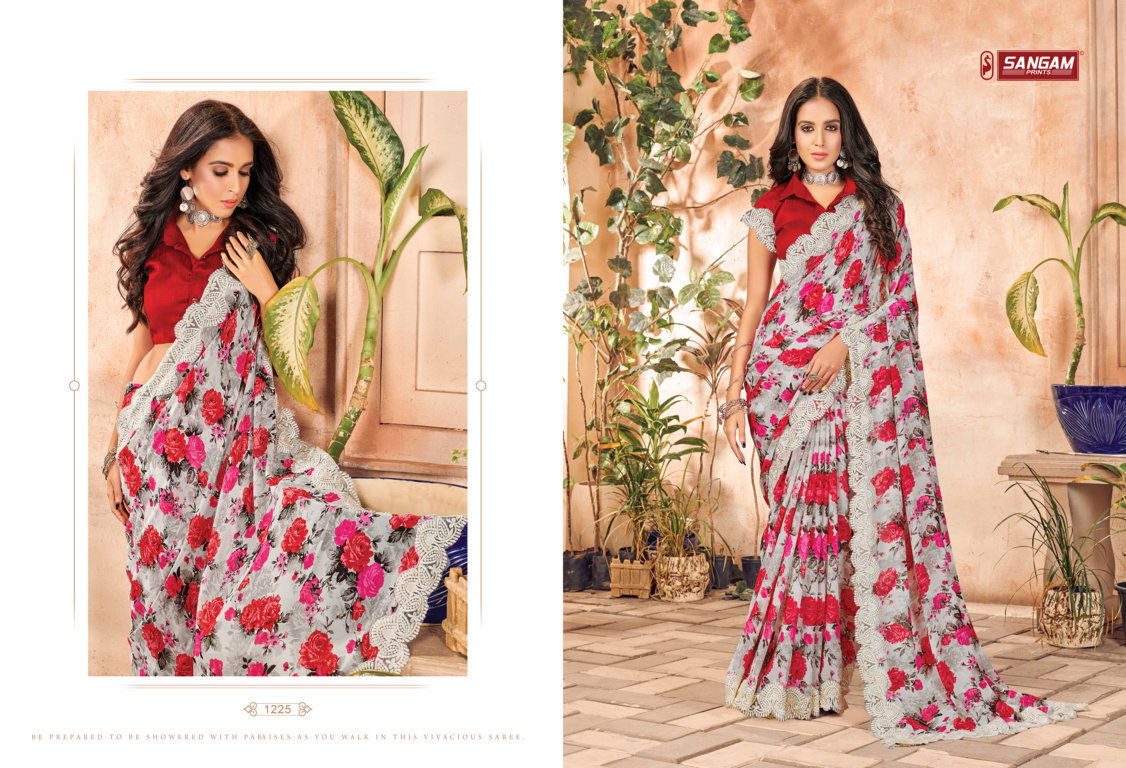 Sangam Nirvana Casual Wear Georgette Printed Designer Saree Collection
